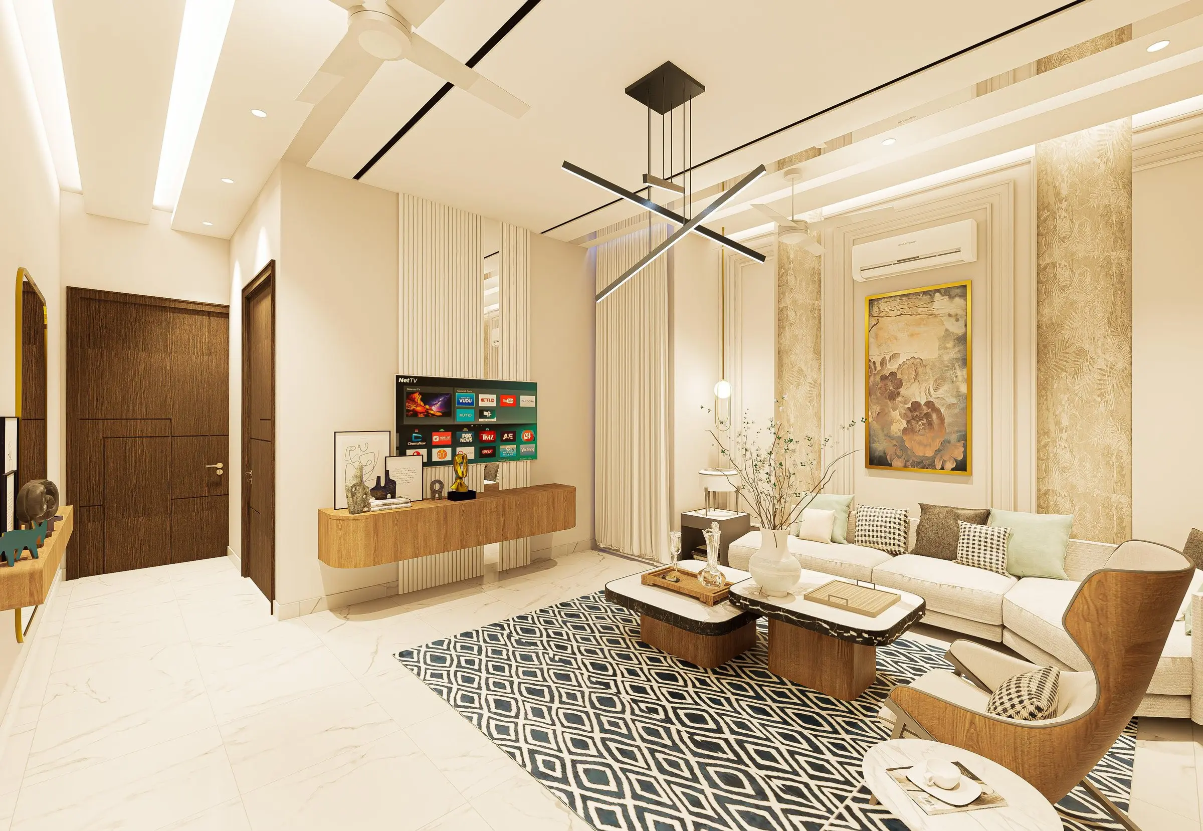 Lounge inside a Luxury Pine Villas residence